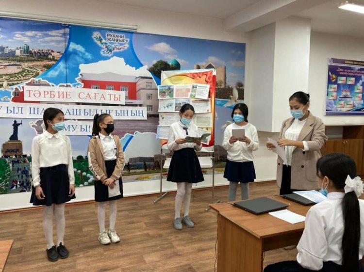 Шымкент қалалық білім басқармасы әдістемелік  орталығының 19.10.2021 жыл күнгі N853 хаты негізінде, N130 жалпы орта білім беру мектебінде "Ауылдың гүлденуі-Қазақстанның гүлденуі" марафонының іс-шара жоспары негізінде